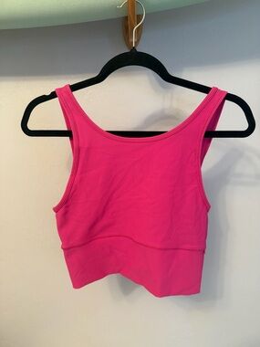 lululemon athletica Sonic Pink Ribbed Crop Top reversible